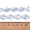 Electroplate Transparent Glass Beads Strands EGLA-N055-04A-5
