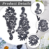 Polyester Embroidery Flower Lace Appliques LS-DIY-WH0409-62-6