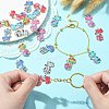 24Pcs 6 Colors Printed Alloy Pendants FIND-SZ0003-39-5