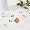 2 Pairs 2 Colors Two Tone 304 Stainless Steel Chunky Huggie Hoop Earrings with Enamel for Women EJEW-DC0001-38C-4