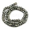 Electroplate Transparent Glass Beads Strands GLAA-C029-03B-04-2