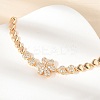 Brass Micro Pave Cubic Zirconia Link Chain Bracelets KK-R217-48G-3