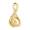Brass Micro Pave Cubic Zirconia Pendants KK-D357-25G-1