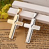 Latin Cross 304 Stainless Steel Pendants STAS-I035-22-1