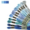 12 Skeins 12 Colors 6-Ply Polyester Embroidery Floss OCOR-FS0001-01A-01-2