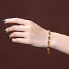 Oval & Clover Brass Link Bracelets WG6A185-04-1