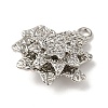 Rack Plating Brass Cubic Zirconia Pendants KK-M267-01P-2