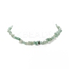 Natural Green Aventurine Chip Beaded Necklaces with 304 Stainless Steel Lobster Claw Clasp & Chain Extender NJEW-JN04225-04-4