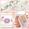 10 Yards 5 Colors Polycotton Embroidery Flower Lace Ribbon AJEW-CY0001-36-5