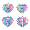 Ion Plating(IP) 201 Stainless Steel Pendants STAS-N098-257M-2