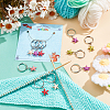 10Pcs Starfish Synthetic Turquoise Pendant Stitch Markers HJEW-NB00040-5