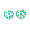 Rack Plating Alloy Enamel Pendants X-ENAM-K067-05F-3