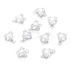 Brass Clear Cubic Zirconia Links ZIRC-G170-08-2