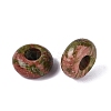 Natural Unakite European Beads G-Q602-04J-2