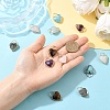 2Pcs Natural Tiger Eye Faceted Pendans KK-YW0003-63A-5