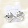 304 Stainless Steel Stud Earrings for Women EJEW-K306-01P-2