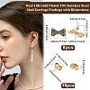 8Pcs 304 Stainless Steel Stud Earrings Findings EJEW-BBC0001-87-2