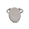 304 Stainless Steel Open Cuff Ring Components STAS-S134-01P-F02-2