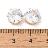 Brass Clear Cubic Zirconia Cabochons STAS-M294-30A-3