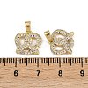Brass Micro Pave Cubic Zirconia Pendants KK-A269-53G-3
