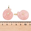Natural Rose Quartz Pendants G-H353-02G-02-3