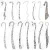 14Pcs 14 Styles Tibetan Style Alloy Bookmarks Findings AJEW-UN0001-69-1