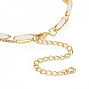 Brass Micro Pave Cubic Zirconia Link Chain Bracelet for Women BJEW-T020-05G-08-3