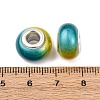 Two Tone Opaque Resin Rondelle European Beads RESI-Z046-02K-3