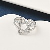 304 Stainless Steel Open Cuff Rings for Women RJEW-A079-07A-P-3