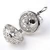 Rack Plating Brass Cage Pendants KK-S751-039P-3