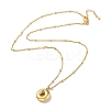 Initial Letter Brass Pendant Necklace NJEW-A015-21G-O-2