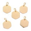 Ion Plating(IP) 304 Stainless Steel Stamping Blank Tag Charms STAS-I311-24G-2