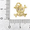 Brass Micro Pave Clear Cubic Zirconia Pendants KK-L231-10G-3