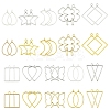 20Pcs 10 Styles Rack Plating Alloy Open Back Bezel Pendants FIND-YW0008-71-2