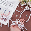10Pcs Bowknot ABS Plastic Imitation Pearl & Alloy Shoe Charms HJEW-HY00047-3