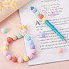 100Pcs 10 Colors Food Grade Eco-Friendly Silicone Focal Beads SIL-TA0001-28-8