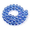 Electroplate Transparent Glass Beads Strands GLAA-T032-T10mm-AB04-2