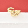 Brass Cuff Rings for Women RJEW-F184-08F-G-1