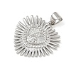 Brass Micro Pave Cubic Zirconia Pendants KK-P323-11F-P02-2