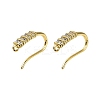 Brass Micro Pave Clear Cubic Zirconia Earring Hooks KK-B142-27G-1