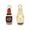 Rack Plating Alloy Enamel Pendants ENAM-T011-172-3