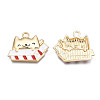 Rack Plating Alloy Enamel Pendants PALLOY-N172-011-3