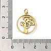 Flat Round with Sea Horse Rack Plating Brass Micro Pave Colorful Cubic Zirconia Pendants KK-K377-26G-3