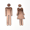 Plastic Bathroom Sign Stickers AJEW-WH0002-98A-1