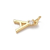 Brass Pave Clear Cubic Zirconia Charms KK-A273-01G-A-2
