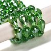 Electroplate Glass Beads Strands EGLA-D015-12x8mm-19-4