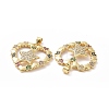 Brass Micro Pave Cubic Zirconia Pendants ZIRC-F134-02G-01-3