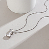 1pc Brass Chain with Alloy Letter Pendants Necklaces NJEW-LP0001-41I-P-3
