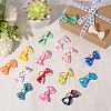 32Pcs 16 Colors Bowknot Polyester Hair Ties for Women Girls PHAR-CN0001-01-7