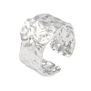 Non-Tarnish 304 Stainless Steel Textured Open Cuff Rings LS-RJEW-C095-08C-P-1